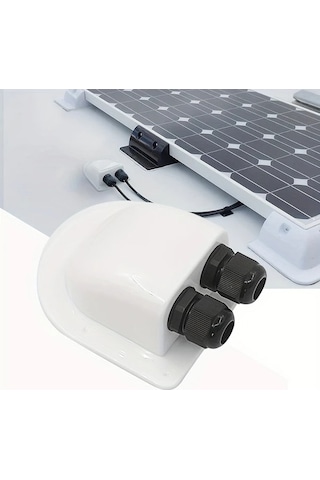 Trendooze 2+1 Beyaz+siyah Çift Delikli Rv Güneş Paneli Bağlantı Kutusu Su Geçirmez