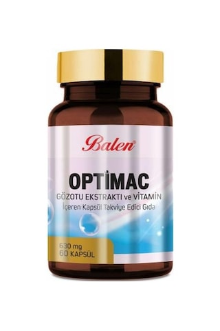 Balen Optimac Gözotu Ekstraktı ve Vitamin 630 MG 60 Kapsül Balen Optimac Gözotu Ekstraktı ve Vitamin 630 MG 60 Kapsül