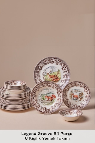 Karaca  Legend Groove 24 Parça 6 Kişilik Yemek Takımı