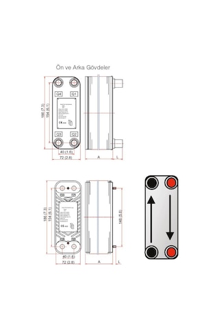Hex Mb-01 Lehimli Tip Plakalı Isı Eşanjör (28 Plakalı)