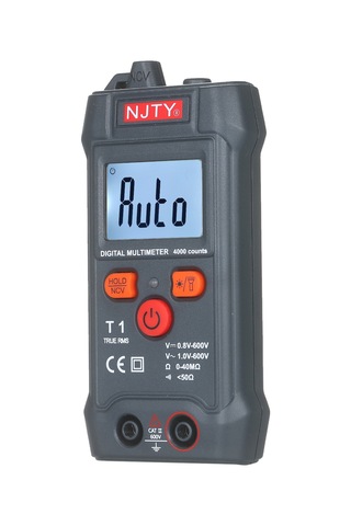 Njty Avuç İçi Boyutunda Lcd Otomatik Siyah Dijital Multimetre