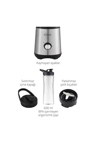 Kiwi KSB-2240 500 W Standlı Paslanmaz Çelik Blender