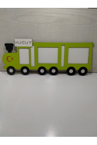 Çerçeve Çocuk Odası İçin Tasarım 3 Fotoğraflık Kişiye Özel İsim