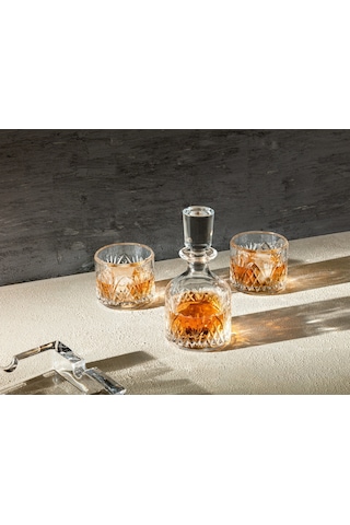 Madame Coco Aron 3 Parça Cam Viski Karaf Seti - Kapaklı Sıse0000000002280 - 245 Ml-std