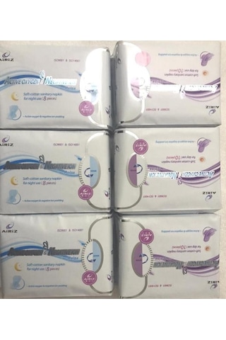 Tienz Tiens Hijyenik Kadın Pedi Gündüz Seti 10'lu 3 Paket Gece 8 Li