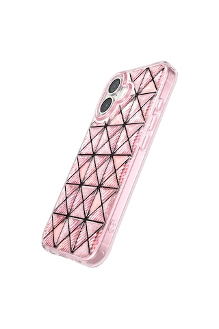 İphone 17 Uyumlu Kılıf 3d Buz Blok Desenli Zore Paris Kairo Tpu Kapak Pembe