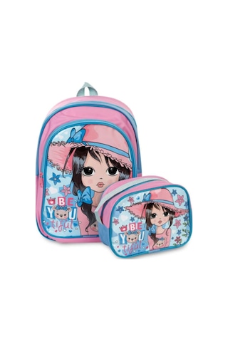 Muggle Girl 2 Gözlü 2 Li İlkokul Çantası Beslenme Çantalı Set Çok Renkli