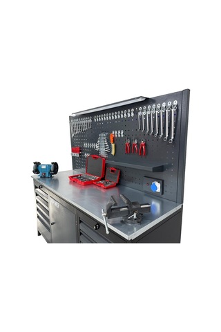 Takpower 2 Metre Dolu Takım Tezgahı 10 Çekmeceli 1 Dolaplı Premium