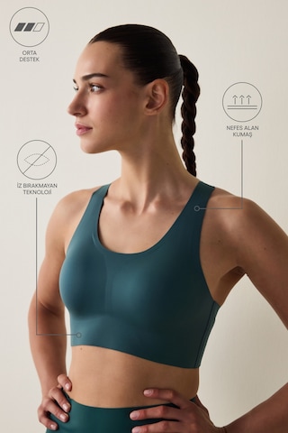 Penti İzbırakmaz Koyu Yeşil Orta Destek Zero Feel Spor Sütyeni Koyu Yeşil