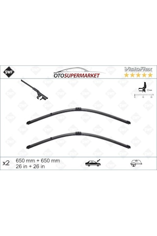 Mercedes E Serisi 211 Kasa Ön Silecek Seti 2002-2009 Swf