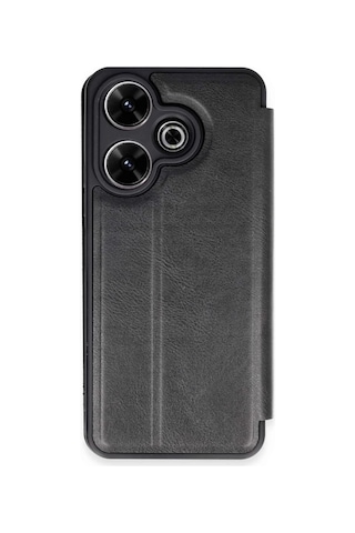 Xiaomi Redmi 13 4g Uyumlu Kılıf Flip Cover - Siyah