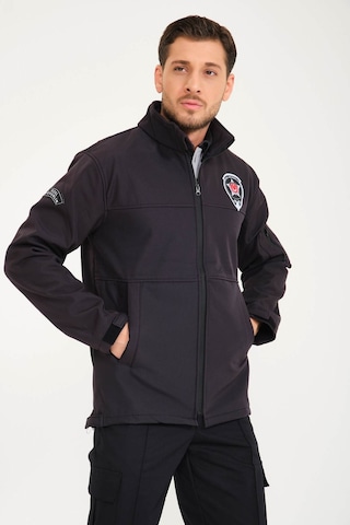 Yeni Tip Özel Güvenlik Softshell Mont Füme