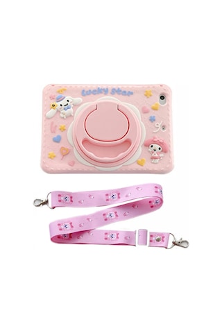 Samsung Galaxy Uyumlu Tab A8 10.5 Sm-x200 2021 Kılıf Cute Dolls Standlı Eğlenceli 3d Karekterli Çocuk Kılıfı Kılıf
