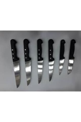Durmaz Plastik Saplı Bıçak No 2/Kasap Bıçağı 1 Adet Siyah