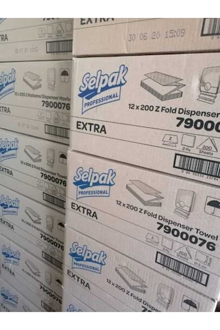 Selpak Professional Selpak Extra Z Katlama Katlı Kat Dispenser Havlu 2400 Adet