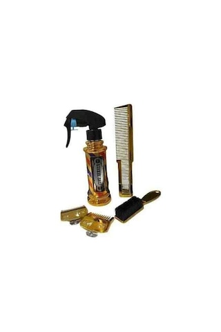 Smp Berber Gold Set 5'li Set Kokusuz Plastik Tarak Suluk Ve Fırça İle Etkili Saç Bakımı