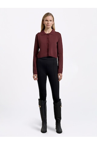 Karaca Kadın Slım Fıt Triko Hırka-bordo 124301040-61-l 120283 Bordo
