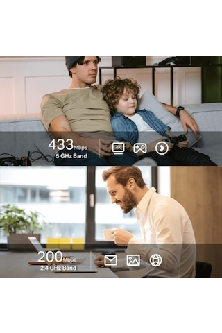 Kablosuz + Bluetooth Usb Adaptör, 600 Mbps Hız İle Bağlantı