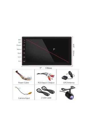 Android Multimedya Carplayli 2/32gb Teyp 7inc Ayarlanır İncekasa