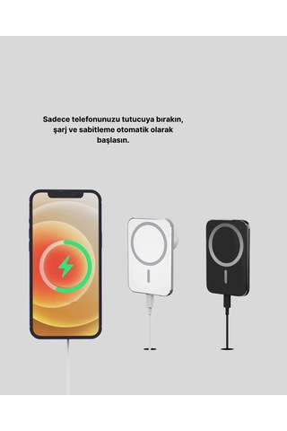 Apple Uyumlu iPhone Serileri İle Uyumlu Magsafe Manyetik Araç Telefon Tutucu Ve Şarj Cihazı Çok Renkli