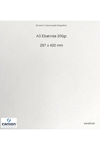 Resim Kağıdı, Sulu Boya Kağıdı, A3 297x420mm 200gr-20 Sayfa