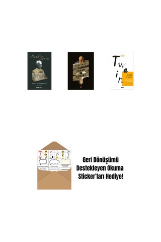 Toplu Kısa Öyküler Ciltli + İnsan Nedir + Esrarengiz Yabancı + Okuma Sticker'ları