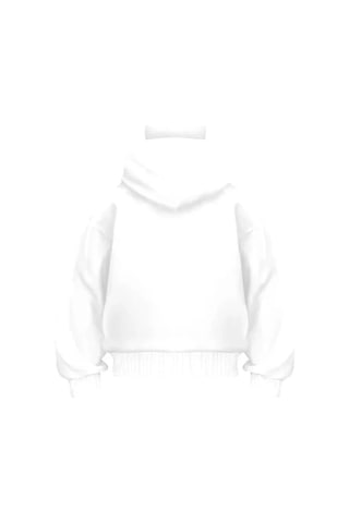Mbb E-ticaret Samuray Ninja Çift Kapşonlu Zıp Fermuarlı Kanguru Cepli Tam Fermuarlı Hoodie Swetshirt - Beyaz