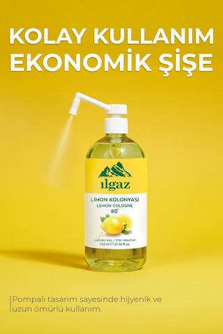 Ilgaz Limon Kolonyası Pompalı 750 ML