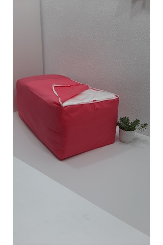 Mef Collection Tela Yorgan Hurcu Mega Fermuarlı Sandık Tipi Baza Altı 10'lu Paket Çok Renkli