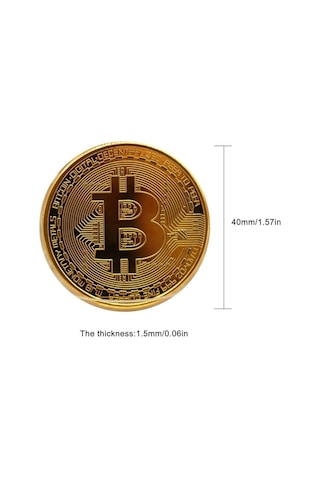 A Kalite Bitcoin Sanal Paranın Madeni Anı Hediyelik Metal Para Yuvarlak Coin