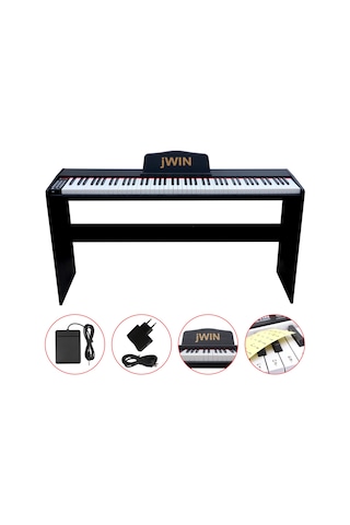 Jwin SDP-88 Tuş Hassasiyetli 88 Tuşlu Piyano (Siyah)