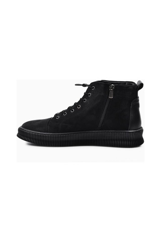 James Franco M5733 Kalın Düz Taban Lastikli Deri Erkek Bot Kahve Nubuk