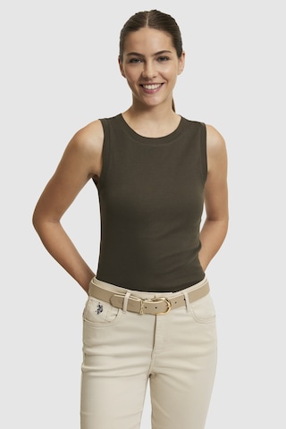 U.s. Polo Assn. Kadın Koyu Haki Tişört Basic 50323534-vr111