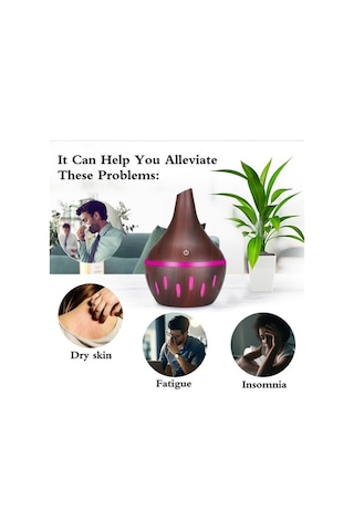 Novahub Gcvizuso 300ml Ultrasonik Aromaterapi Difüzörü - 7 Renk Led, Nemlendirici