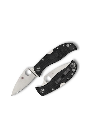Spyderco Leafjumper Black Lightweight Vg-10 Spyderedge Kamp Çakı Siyah