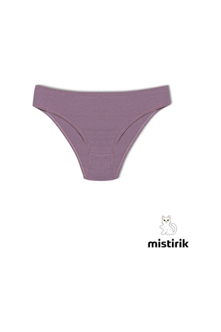 Mistirik Taranto Model Fitilli Pamuklu Slip Esnek Komforlu Hava Alan Külot Mor Renk