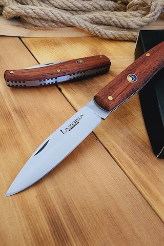 Ceviz Sap Çakı Kamp Çakısı Outdoor Piknik Bahçe Çakısı Çk122 Kahverengi
