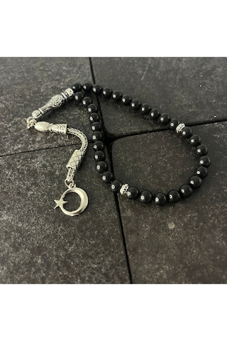 Sertifikalı Shungite 6mm 33lük Doğal Taş Tesbih