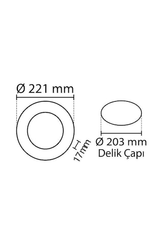 Noas 18w Sıva Altı Slim Led Panel Yuvarlak Yl10-1800, Yl10-1801 Günışığı