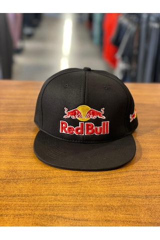 Hamze Redbull Siyah Kanvas Hiphop Snapback Rapper Basket Cap Şapka