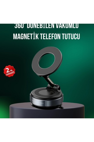 16 Mıknatıslı Vakumlu Araç İçi Telefon Tutucu 360 Ayarlanabilir Alüminyum Gövde Çok Renkli