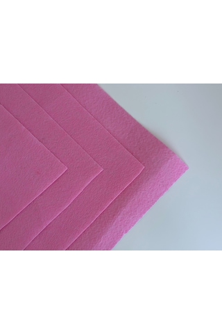 Pembe Renk Metrelik Ince Keçe Kumaş Keçe 1 Mm Aktivite Keçesi Renkli Keçe 1 Metre 100 Cm X 100 Cm
