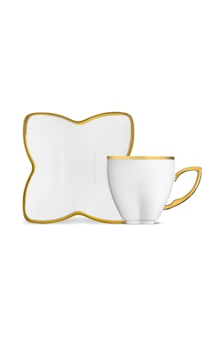Emsan Kardelen 6'lı Kahve Fincan Takımı Gold 90 Ml Gold