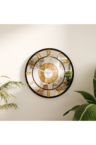 Dekoratif Lüks Aynalı Pleksi Duvar Saati Gümüş