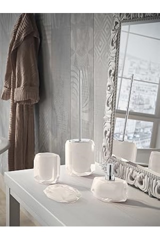 Chanelle Banyo Seti, Tezgah Üstü - Beyaz