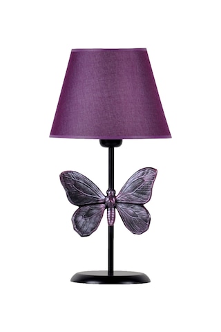 Qdec Modern Dizayn Kelebek Abajur Mor Mor