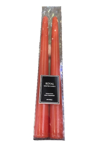 Kırmızı Konik Şamdan Mum 25,5 Cm Kırmızı