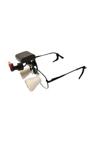 Hiperlupa Lt375 Sabit Büyüteç Gözlük Ttl 3.5x Beyaz 5w Led Lambal İnce Çerçeve Dental Loupe Gözlük Çantalı