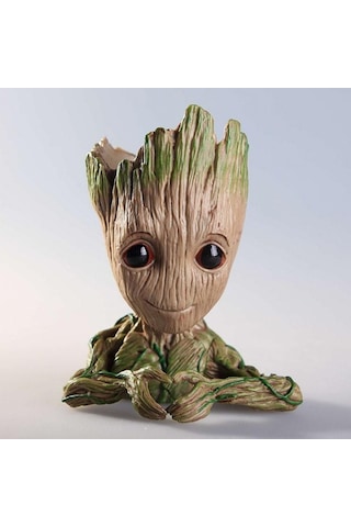 Baby Groot Figür Kalpli Saksı Kalemlik Büyük Pla Malzeme 14 Cm (415052825)