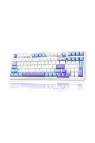 F99 3 Modlu Rgb Hot Swap Mekanik Linear Graywood V3 Switch Kablosuz Makrolu Klavye Lila